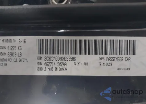 2016 Chrysler 300 300S from USA, damaged, VIN 2C3CCAGG0GH283586